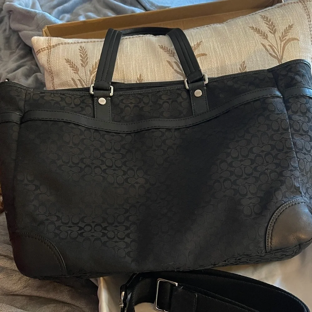 Coach Vintage Black Coach Diaper Bag or Large Work Bag Gorgeous Condition